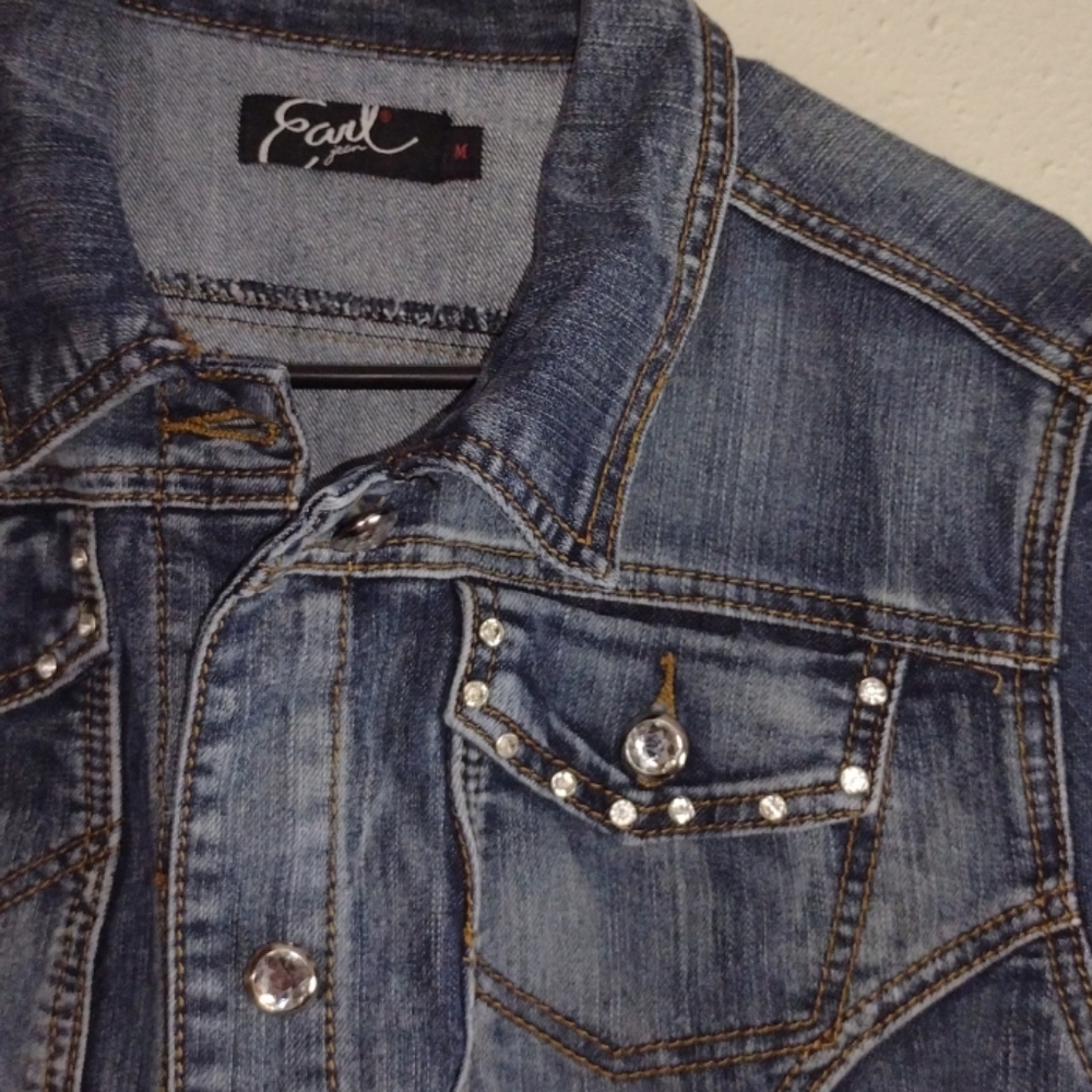 Earl Jeans jacket with rhinestones